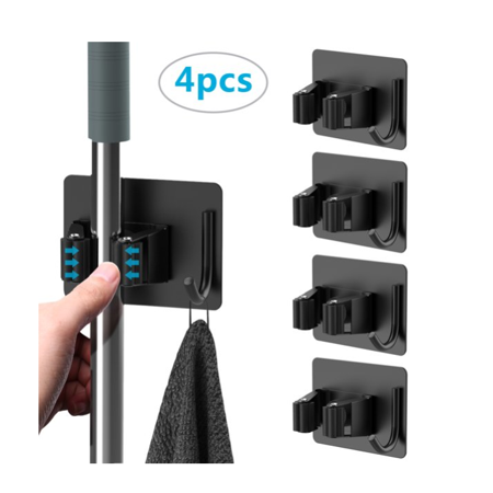 Mop Broom Holder No Drill Topboutique Mop Broom Organizer Wall Mounted Heavy Duty with Hooks Hanger Storage Rack Self Adhesive Stainless Steel 4Pcs for Bathroom Kitchen Office Black
Mop Broom Holder No Drill Topboutique Mop Broom Organizer Wall Mounted Heavy Duty with Hooks Hanger Storage Rack Self Adhesive Stainless Steel 4Pcs for Bathroom Kitchen Office Black