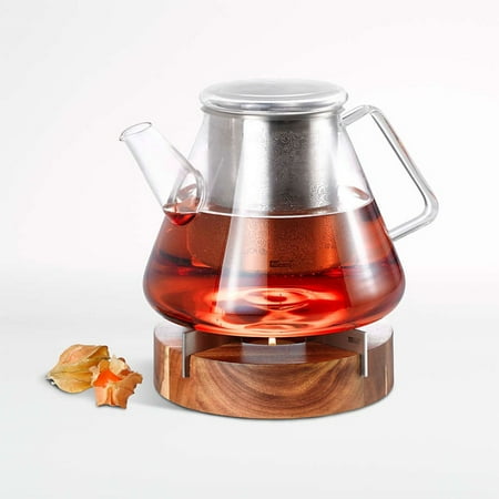 Adhoc Orient Tea Pot & Tuto Candle Warmer Bundle 50 fl Ounces Clear