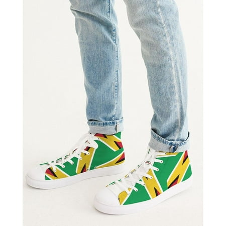 Guyanese Swag Abstract Men s High-top Canvas Sneakers
