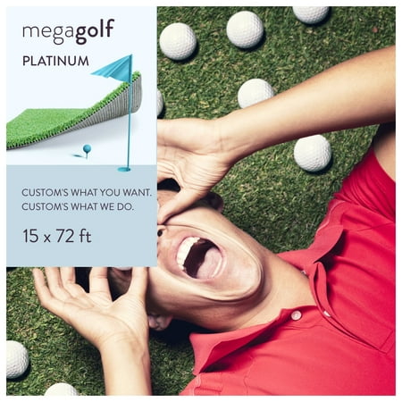 MEGAGRASS MegaGolf Platinum 15 x 72 Ft Artificial Grass for Golf Putts Indoor/Outoor Area Rug