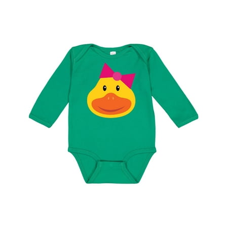 Inktastic Duck Girls Gift Baby Girl Long Sleeve Bodysuit