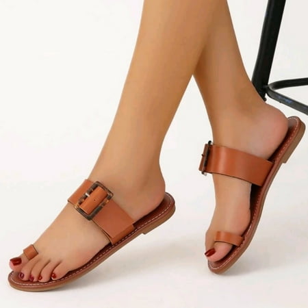 Gubotare Women S Sandals Women s Slim Glamour Sw Flip Flop Sandal Brown 8.5