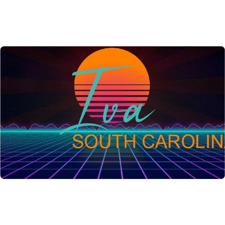 Iva South Carolina 4 X 2.25-Inch Fridge Magnet Retro Neon Design