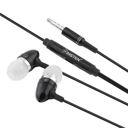Insten 2pcs Black In-Ear Headphone Earbud with Mic Handsfree For iphone 6s 6 Plus SE 5s 4s \/ LG Lucky Leon G Stylo K7 G4 G3 \/ ZTE Quartz Rapido Savvy Z750c \/ ASUS ZenFone 2E \/ Microsoft Lumia 640 635