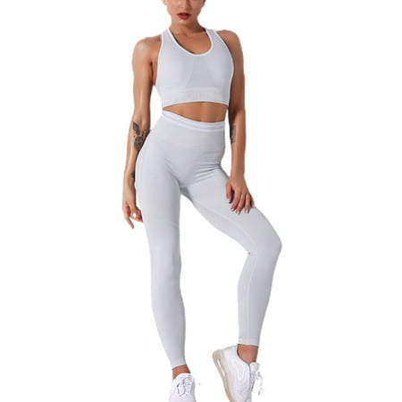 Women s Workout Clothes Set Seamless Sports Bra and Leggings High Elastic Sportswear for Yoga Running Fitness S Light Gray
Women s Workout Clothes Set Seamless Sports Bra and Leggings High Elastic Sportswear for Yoga Running Fitness S Light Gray