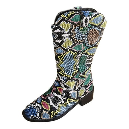 ZMHEGW Womens Boots Printed Leather Pointed Toe Heel Western Vintage Large Size Mid Calf Leather Long Boots Shoes
ZMHEGW Womens Boots Printed Leather Pointed Toe Heel Western Vintage Large Size Mid Calf Leather Long Boots Shoes