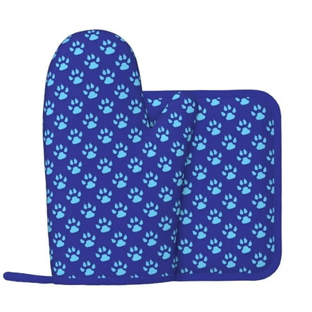 Dog Paw Prints Bs Oven Mitts and Pot Holders Sets Heat Resistant Kitch Oven Gloves Mats for Holiday Cooking Baking BBQ
Dog Paw Prints Bs Oven Mitts and Pot Holders Sets Heat Resistant Kitch Oven Gloves Mats for Holiday Cooking Baking BBQ