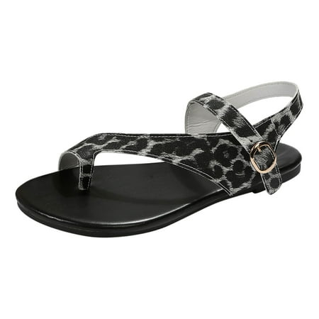 CLZOUD Dress Sandals for Women Black Fashion Spring Summer Women Sandals Flat Bottom Lightweight Set Toe Breathable Comfortable Buckle Leopard Print Casual Style 38
CLZOUD Dress Sandals for Women Black Fashion Spring Summer Women Sandals Flat Bottom Lightweight Set Toe Breathable Comfortable Buckle Leopard Print Casual Style 38