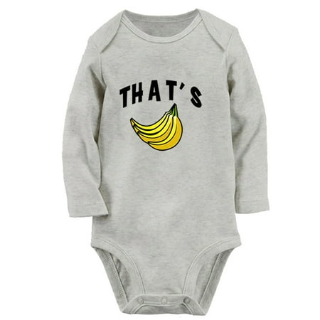 That s Bananas Funny Rompers Newborn Baby Unisex Bodysuits Infant Jumpsuits Toddler 0-12 Months Kids Long Sleeves Oufits (Gray 0-6 Months)
That s Bananas Funny Rompers Newborn Baby Unisex Bodysuits Infant Jumpsuits Toddler 0-12 Months Kids Long Sleeves Oufits (Gray 0-6 Months)