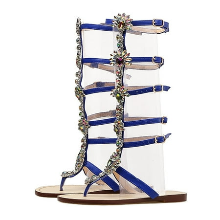 NECHOLOGY Fisherman Sandals for Women Wide Women s Summer Long Knee Length Flat Buckle Strap Diamond Roman Sandals for Women Size Blue 6.5
NECHOLOGY Fisherman Sandals for Women Wide Women s Summer Long Knee Length Flat Buckle Strap Diamond Roman Sandals for Women Size Blue 6.5