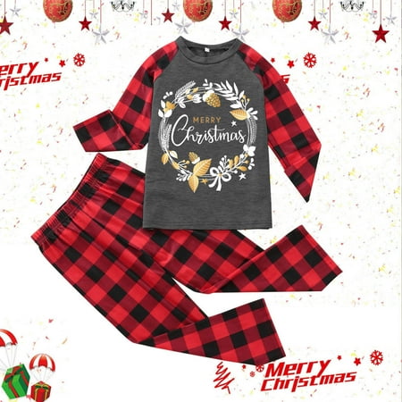 keusn christmas family clothing pajamas sets childrens red 6y