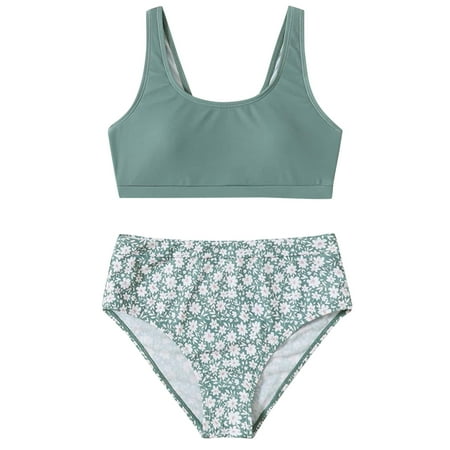 Toddler Girl Two-Piece Swimsuit Sport Floral Prints High Waist Bikini Set Beach Bathing Suit Size 8-14 Years
Toddler Girl Two-Piece Swimsuit Sport Floral Prints High Waist Bikini Set Beach Bathing Suit Size 8-14 Years