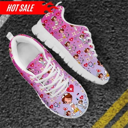 Cartoon Nurse Sneakers Brand Gradient Design Nursing Shoes Flats for Womens Lace Up Mesh Footwear Zapatillas Mujer
Cartoon Nurse Sneakers Brand Gradient Design Nursing Shoes Flats for Womens Lace Up Mesh Footwear Zapatillas Mujer