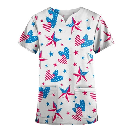 Yubatuo Women Plus Size Scrubs Top with Pockets V-Neck Short Sleeve Printed Work Blouse for Women White 2XL
Yubatuo Women Plus Size Scrubs Top with Pockets V-Neck Short Sleeve Printed Work Blouse for Women White 2XL