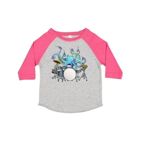 Inktastic Cute Blue Octopus Drumming Gift Toddler Boy or Toddler Girl T-Shirt