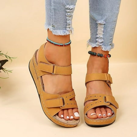 YANXIAO Comfortable Women s Orthopedic Sandals Fishmouth Wedges dresses for women 2023 Yellow 41
YANXIAO Comfortable Women s Orthopedic Sandals Fishmouth Wedges dresses for women 2023 Yellow 41