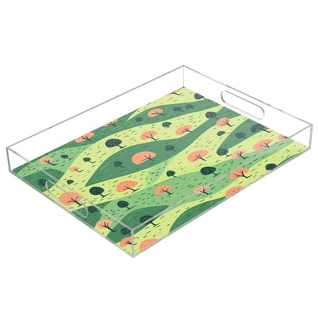 Acrylic Tray 15.7*11.8*1.9 Inch Transparent Tray Food Tray Tea Cup Tray Serving Trays Cosmetics Storage Kitchen Table Bathroom Sundry Storage Green Cartoon Hill
Acrylic Tray 15.7*11.8*1.9 Inch Transparent Tray Food Tray Tea Cup Tray Serving Trays Cosmetics Storage Kitchen Table Bathroom Sundry Storage Green Cartoon Hill