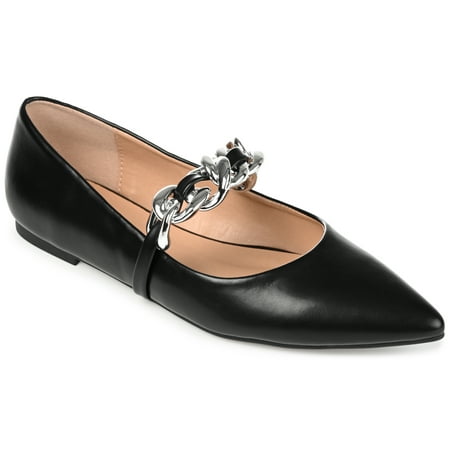 Journee Collection Womens Metinaa Ballet Pointed Toe Slip On Flats