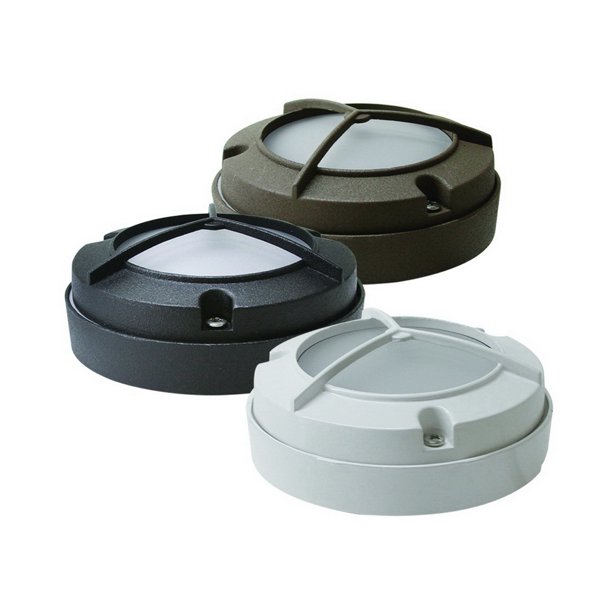 WESTGATE Step Light, Cast. Aluminum, G4 12V/50W Max Jc Bi-Pin, Frosted Glass, White, 6 Ft. Cable