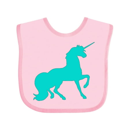 Inktastic Aqua Unicorn Gift Baby Boy or Baby Girl Bib