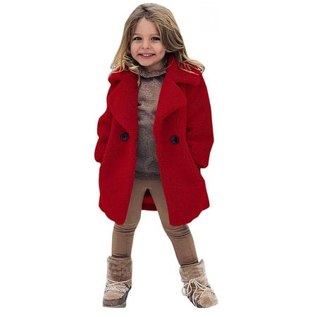 EHTMSAK Infant Baby Girl Long Sleeve Pockets Outerwear Toddler Child High Neck Fall Winter Jacket Open Front Fleece Coat Red 18M-6Y 100
EHTMSAK Infant Baby Girl Long Sleeve Pockets Outerwear Toddler Child High Neck Fall Winter Jacket Open Front Fleece Coat Red 18M-6Y 100