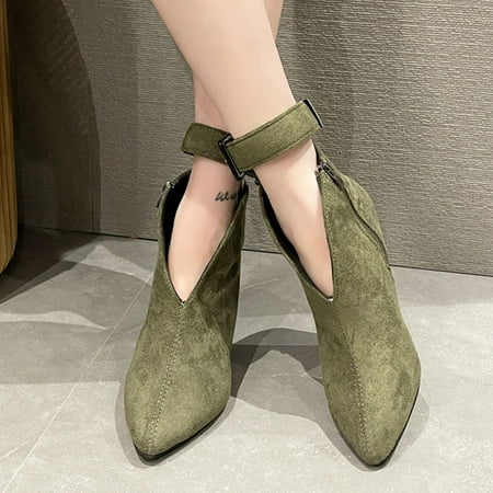 TALKVE Women Shoes Coarse Heels Short Leather Boots Boots High Heels Women Boots Fashion Zipper Boots
TALKVE Women Shoes Coarse Heels Short Leather Boots Boots High Heels Women Boots Fashion Zipper Boots