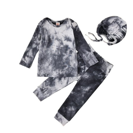 COUTEXYI Baby Girls Long Sleeve O-neck Tops + Long Pants with Elastic Waist + Hat Headband for Spring Fall
COUTEXYI Baby Girls Long Sleeve O-neck Tops + Long Pants with Elastic Waist + Hat Headband for Spring Fall