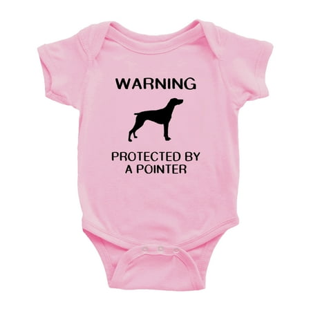 Warning: Protected by A Pointer Dog Funny Baby Rompers Baby Clothes (Pink 12-18 Months)
Warning: Protected by A Pointer Dog Funny Baby Rompers Baby Clothes (Pink 12-18 Months)
