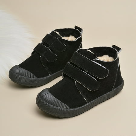 Boys Brown Soft Sole Fleece Thermal Short Boots