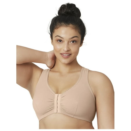 Glamorise Full Figure Plus Size Front-Closure Cotton T-Back Comfort Bra Wirefree #1908
Glamorise Full Figure Plus Size Front-Closure Cotton T-Back Comfort Bra Wirefree #1908