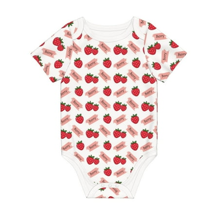 Matuu Strawberry for Baby Short-Sleeve Bodysuit Soft Cotton Comfortable and Breathable Perfect for Newborns and Infants
Matuu Strawberry for Baby Short-Sleeve Bodysuit Soft Cotton Comfortable and Breathable Perfect for Newborns and Infants