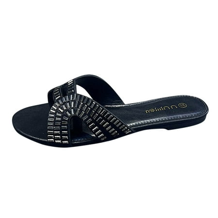 Flip Flops for Women Women S Summer Fashion Casual Flat Low Heel Rhinestone Flip Flops Flip Flops Pu Black 37
Flip Flops for Women Women S Summer Fashion Casual Flat Low Heel Rhinestone Flip Flops Flip Flops Pu Black 37