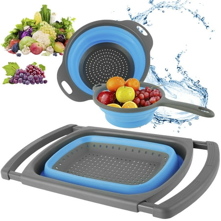 Pcapzz 3Pcs Collapsible Colander Food-Grade Foldable Strainer with Handle Washable Space Saving Extendable Drain Basket Vegetables Fruits Storage Basket for Kitchen Camping Picnic
Pcapzz 3Pcs Collapsible Colander Food-Grade Foldable Strainer with Handle Washable Space Saving Extendable Drain Basket Vegetables Fruits Storage Basket for Kitchen Camping Picnic