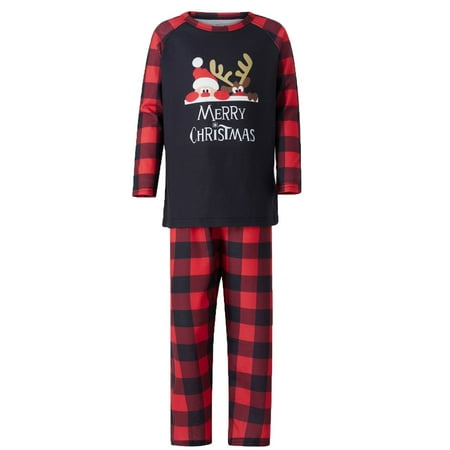 Matching Family Pajamas Sets Christmas PJs Sleepwear Funny Santa Claus Reindeer Printed Top with Plaid Bottom Holiday Casual Jammies
Matching Family Pajamas Sets Christmas PJs Sleepwear Funny Santa Claus Reindeer Printed Top with Plaid Bottom Holiday Casual Jammies