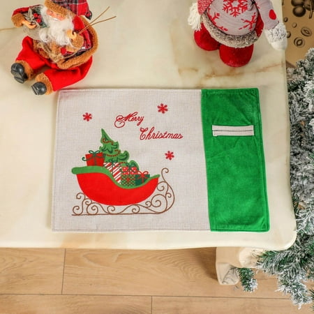 Christmas Home Christmas Gift Table Mat Hessian Placemat Washable Non Slip Heat Placemat Suitable For Party Kitchen Dining Decoration
Christmas Home Christmas Gift Table Mat Hessian Placemat Washable Non Slip Heat Placemat Suitable For Party Kitchen Dining Decoration