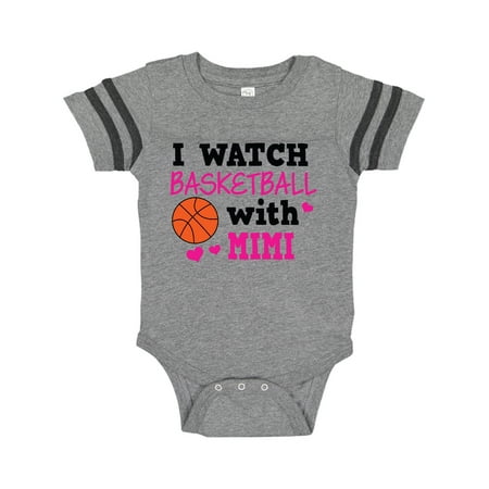 Inktastic I Watch Basketball with Mimi Gift Baby Girl Bodysuit