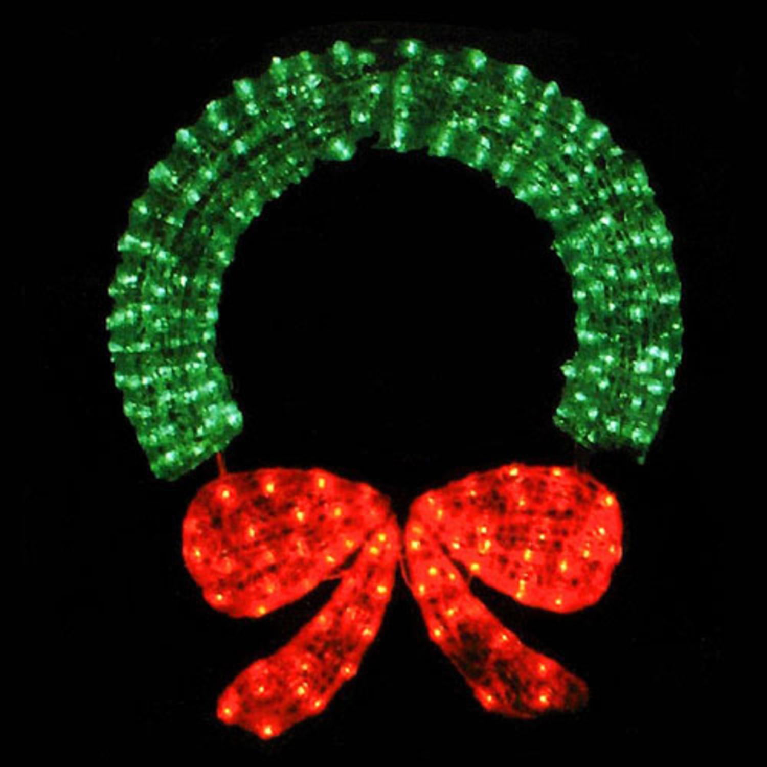 48 Commercial Sized Lighted Crystal 3 D Outdoor Christmas Wreath