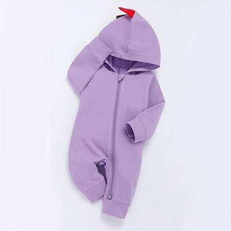 Leutsin Toddler Baby Girls Boy Zipper Long Sleeve Cute Dinosaur Siamese Climbing Romper
