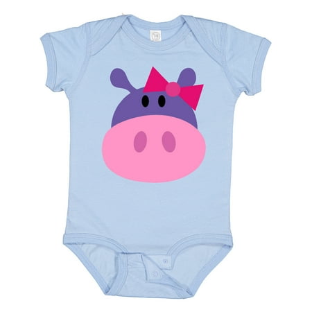 Inktastic Girl Hippo Gift Baby Girl Bodysuit