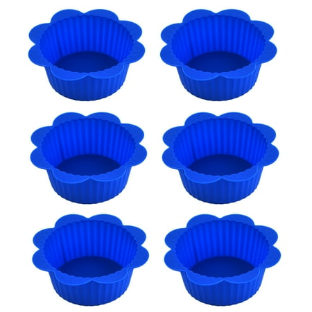 Farfi 6Pcs Cake Cup Heat Resistant Quick Release Easy to Clean Food Grade Reusable Baking Silicone Lace Shape Muffin Mold for Party (Blue)
Farfi 6Pcs Cake Cup Heat Resistant Quick Release Easy to Clean Food Grade Reusable Baking Silicone Lace Shape Muffin Mold for Party (Blue)