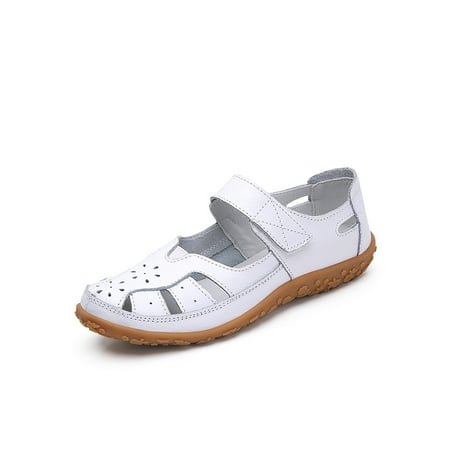 Sanviglor Women Casual Shoes Beach Flat Sandal Summer Mary Jane Sandals Driving Closed Toe Lightweight Flats Non-Slip Ankle Strap White 10
Sanviglor Women Casual Shoes Beach Flat Sandal Summer Mary Jane Sandals Driving Closed Toe Lightweight Flats Non-Slip Ankle Strap White 10