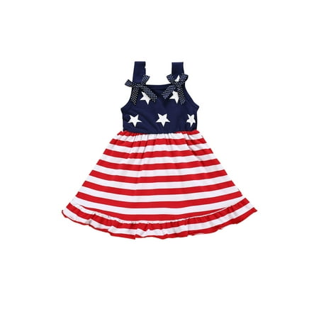 Nituyy 4th of July Baby Girl Dress American Flag Stars Striped Summer Sundress
Nituyy 4th of July Baby Girl Dress American Flag Stars Striped Summer Sundress