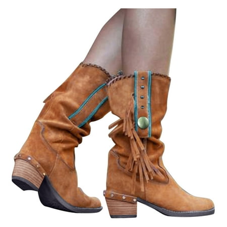 TAIAOJING Women Boots Sleeve Heels Ladies Squ Boots Fringed Retro Are Boots Casual Shoes
TAIAOJING Women Boots Sleeve Heels Ladies Squ Boots Fringed Retro Are Boots Casual Shoes