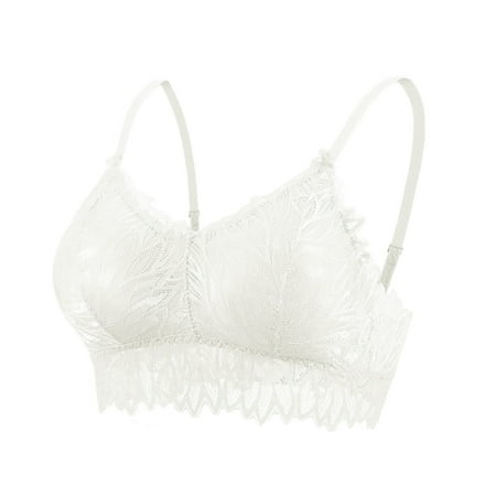 OVTICZA Womens Lace Everyday Cami Strap Bra V Neck Padded Wireless Bralettes F White
OVTICZA Womens Lace Everyday Cami Strap Bra V Neck Padded Wireless Bralettes F White