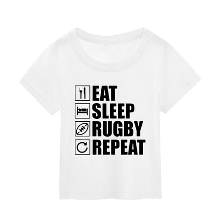 Top For Summer Tollder Cute Girls Rugby Letter Print Round Neck Short Sleeve Breathable Loose Elegant Style Outdoor Travel Tops For Tollder Girls
Top For Summer Tollder Cute Girls Rugby Letter Print Round Neck Short Sleeve Breathable Loose Elegant Style Outdoor Travel Tops For Tollder Girls