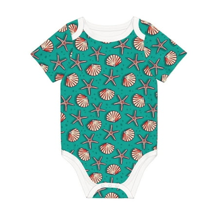 Matuu Starfish and Shell for Baby Short-Sleeve Bodysuit Soft Cotton Comfortable and Breathable Perfect for Newborns and Infants
Matuu Starfish and Shell for Baby Short-Sleeve Bodysuit Soft Cotton Comfortable and Breathable Perfect for Newborns and Infants