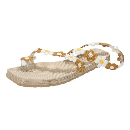 Youmylove Women Slide Slippers Summer Simple Fashion Flower Decoration Set Toe Thick Bottom Flat Bottom Comfortable Non-Slip Beach Versatile Shoes Leisure Ladies Cozy Daily Walking
Youmylove Women Slide Slippers Summer Simple Fashion Flower Decoration Set Toe Thick Bottom Flat Bottom Comfortable Non-Slip Beach Versatile Shoes Leisure Ladies Cozy Daily Walking