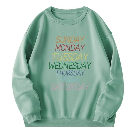 Fsqjgq Corded Sweatshirt Women Autumn Winter Round Neck Date Letter Print Fleece Loose Fit Sweater Winter Pajamas Women Set Crewneck Sweatshirts Hoodies For Women Polyester Green L
Fsqjgq Corded Sweatshirt Women Autumn Winter Round Neck Date Letter Print Fleece Loose Fit Sweater Winter Pajamas Women Set Crewneck Sweatshirts Hoodies For Women Polyester Green L