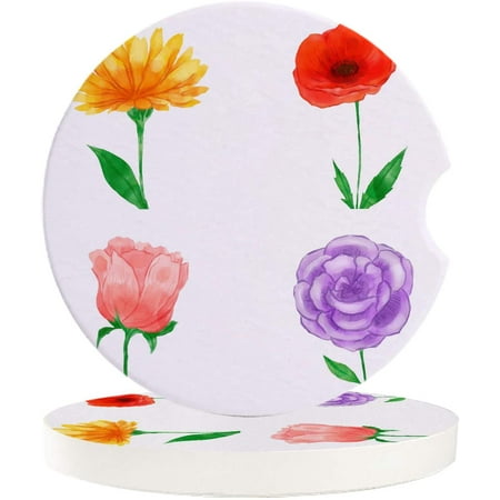 ZHANZZK Watercolor Spring Flower Plant Set of 6 Car Coaster for Drinks Absorbent Ceramic Stone Coasters Cup Mat with Cork Base for Home Kitchen Room Coffee Table Bar Decor
ZHANZZK Watercolor Spring Flower Plant Set of 6 Car Coaster for Drinks Absorbent Ceramic Stone Coasters Cup Mat with Cork Base for Home Kitchen Room Coffee Table Bar Decor