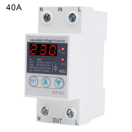 Feiruifan SVP-912 Over Under Voltage Protector Adjustable Quick Response Long Mechanical Life 230V AC 6/10/40/63/80A Voltage Protective Device for Electrical Equipment
Feiruifan SVP-912 Over Under Voltage Protector Adjustable Quick Response Long Mechanical Life 230V AC 6/10/40/63/80A Voltage Protective Device for Electrical Equipment